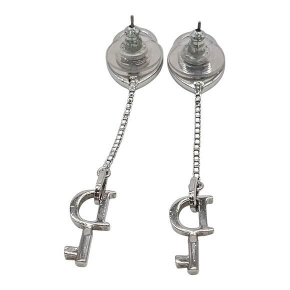 Christian Dior Lock & Key Silver Earrings with box - Picture 8 of 11